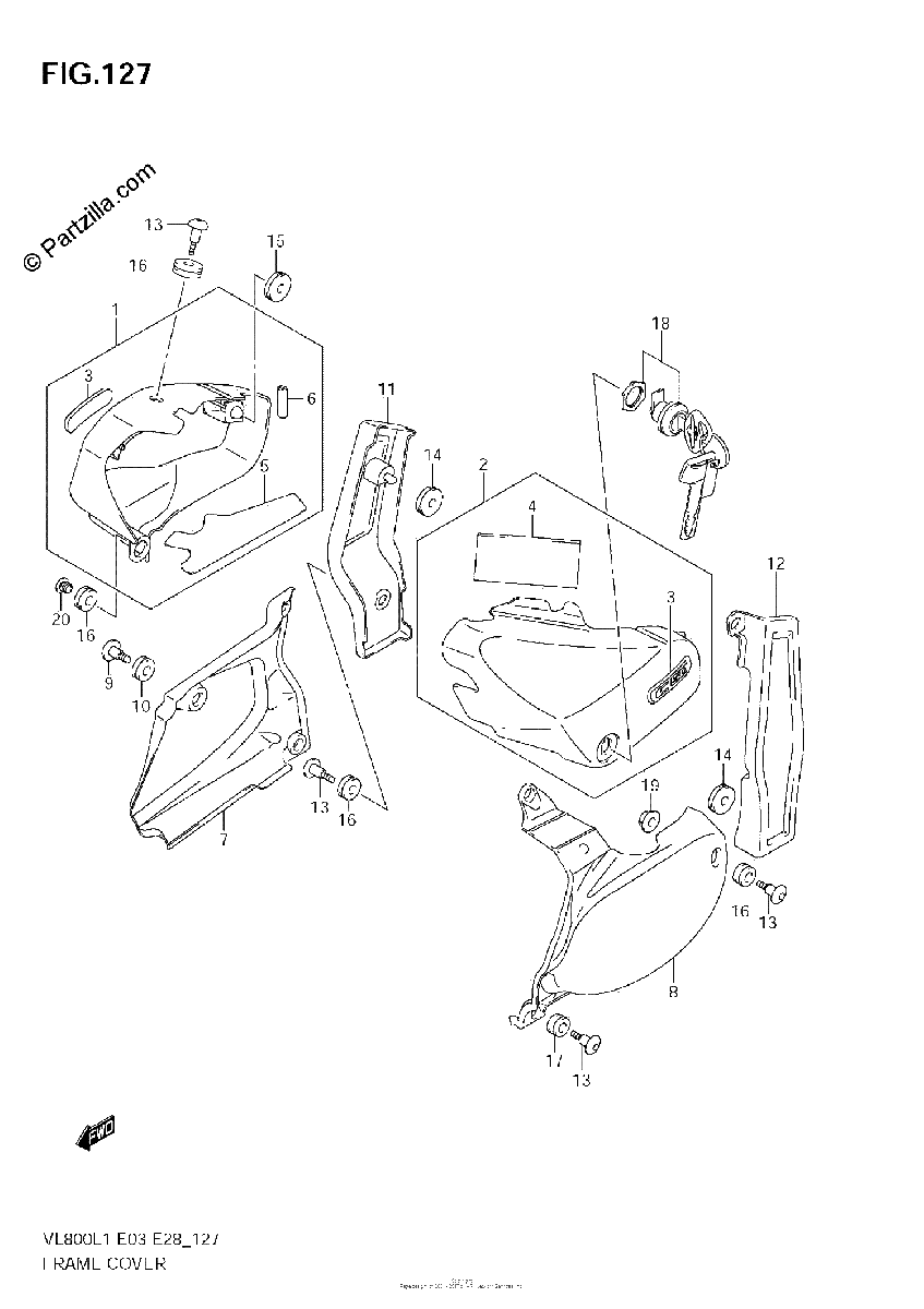 Diagrama de FRAME COVER VL800C E3