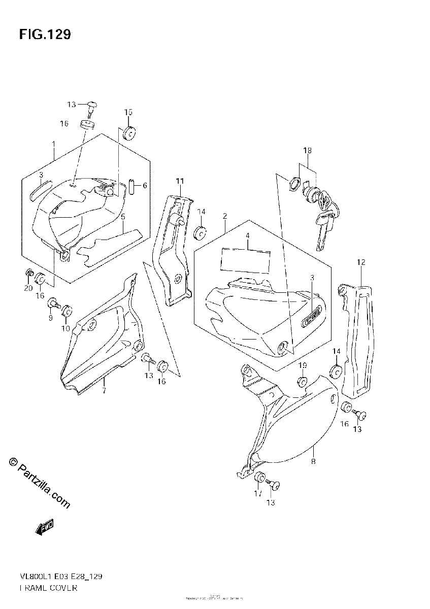 Diagrama de FRAME COVER VL800C E33