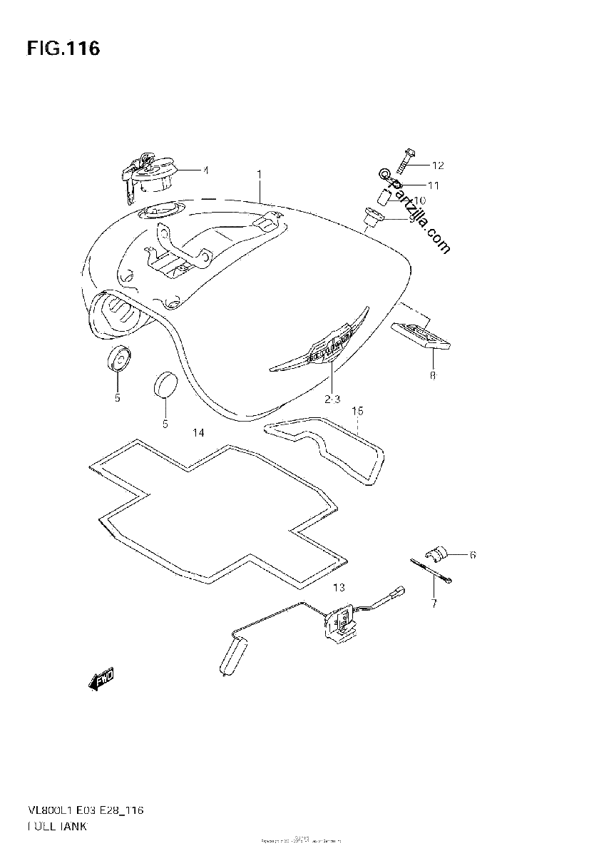 Diagrama de FUEL TANK VL800C E33