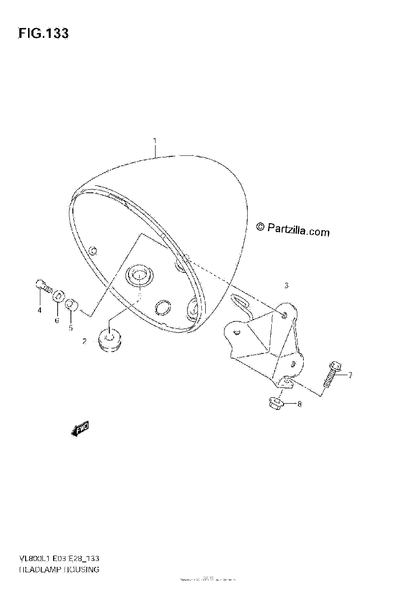 Diagrama de HEADLAMP HOUSING