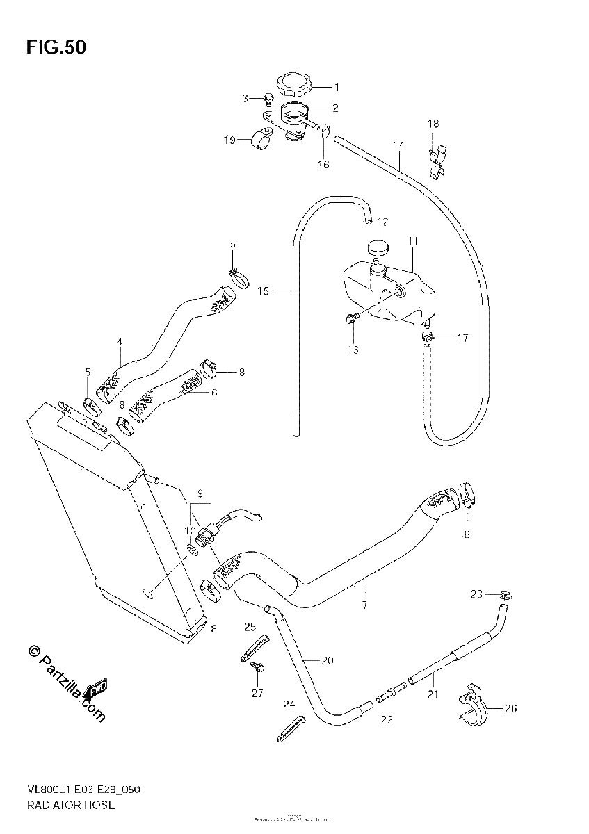 Diagrama de RADIATOR HOSE
