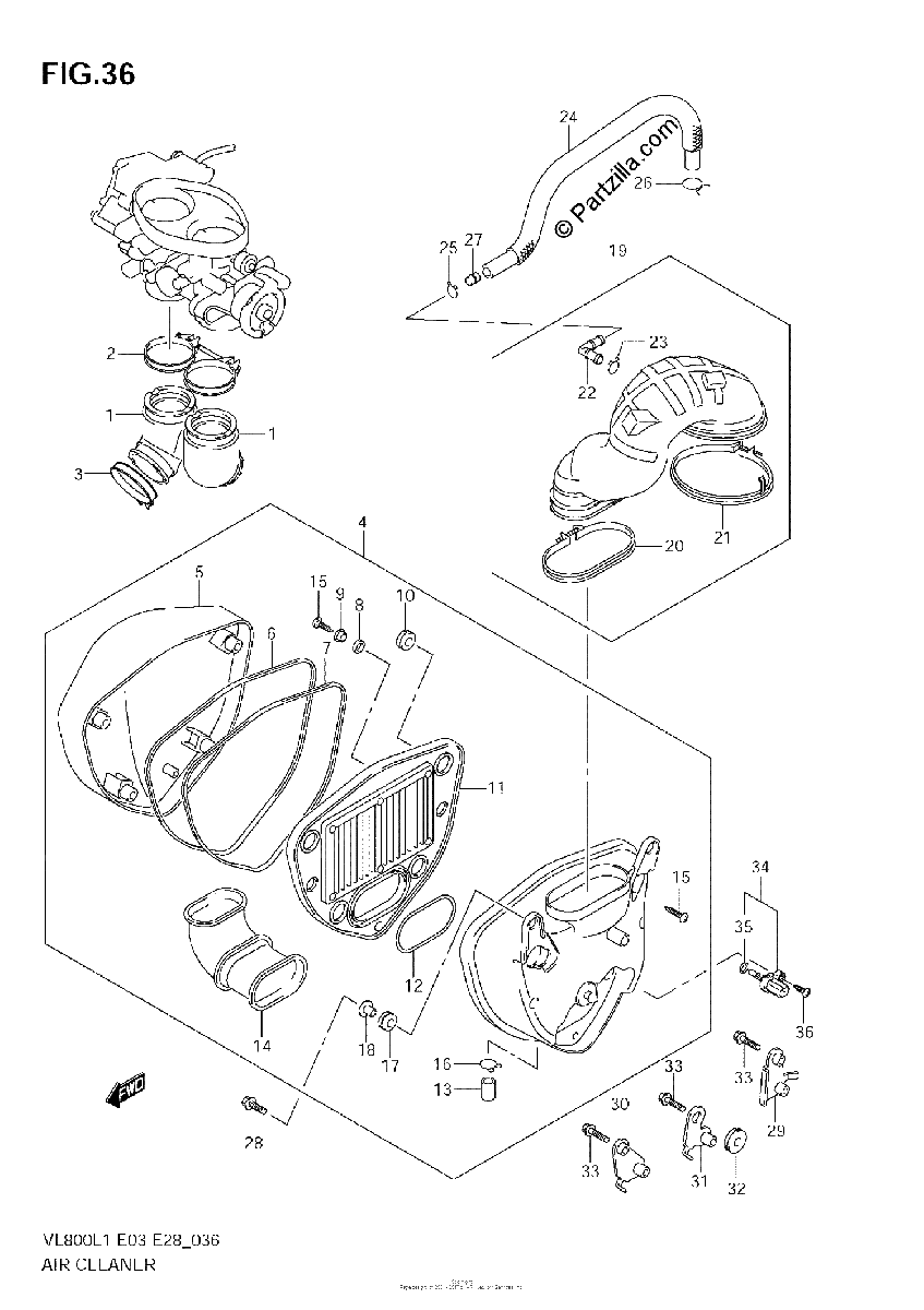 Diagrama de AIR CLEANER