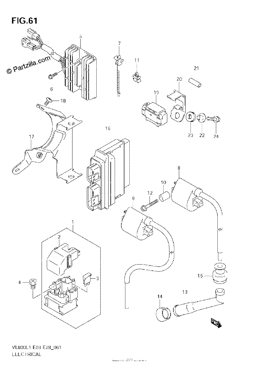Diagrama de ELECTRICAL VL800 E28