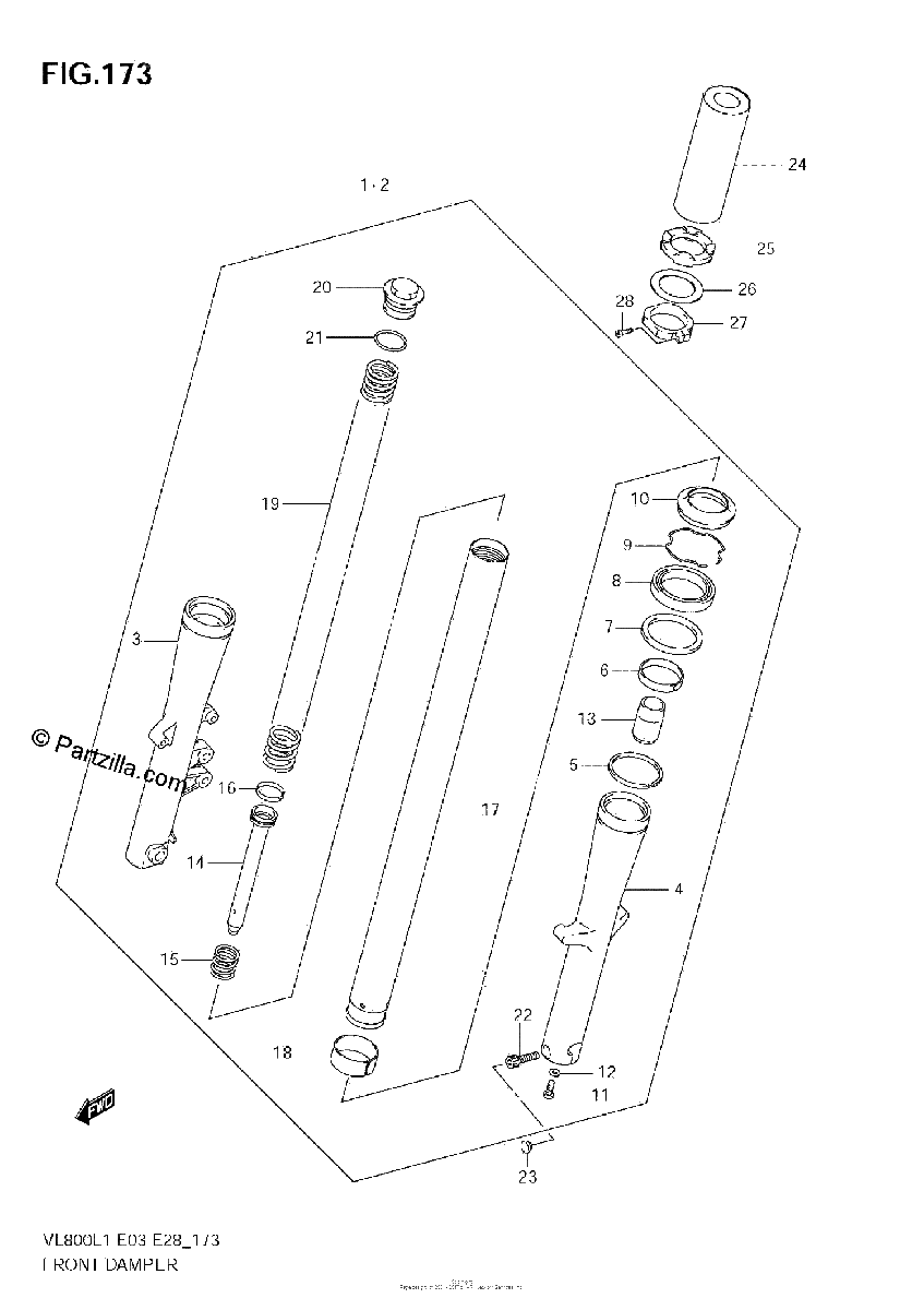 Diagrama de FRONT DAMPER