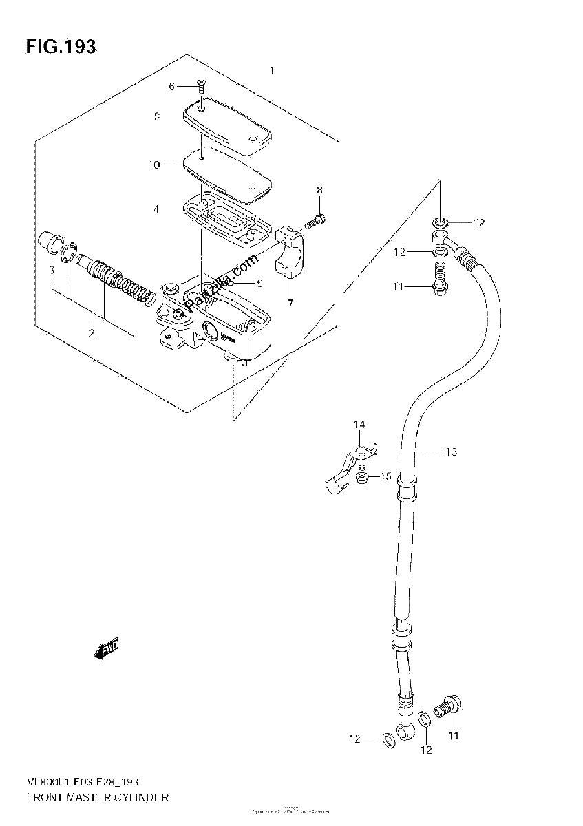 Diagrama de FRONT MASTER CYLINDER