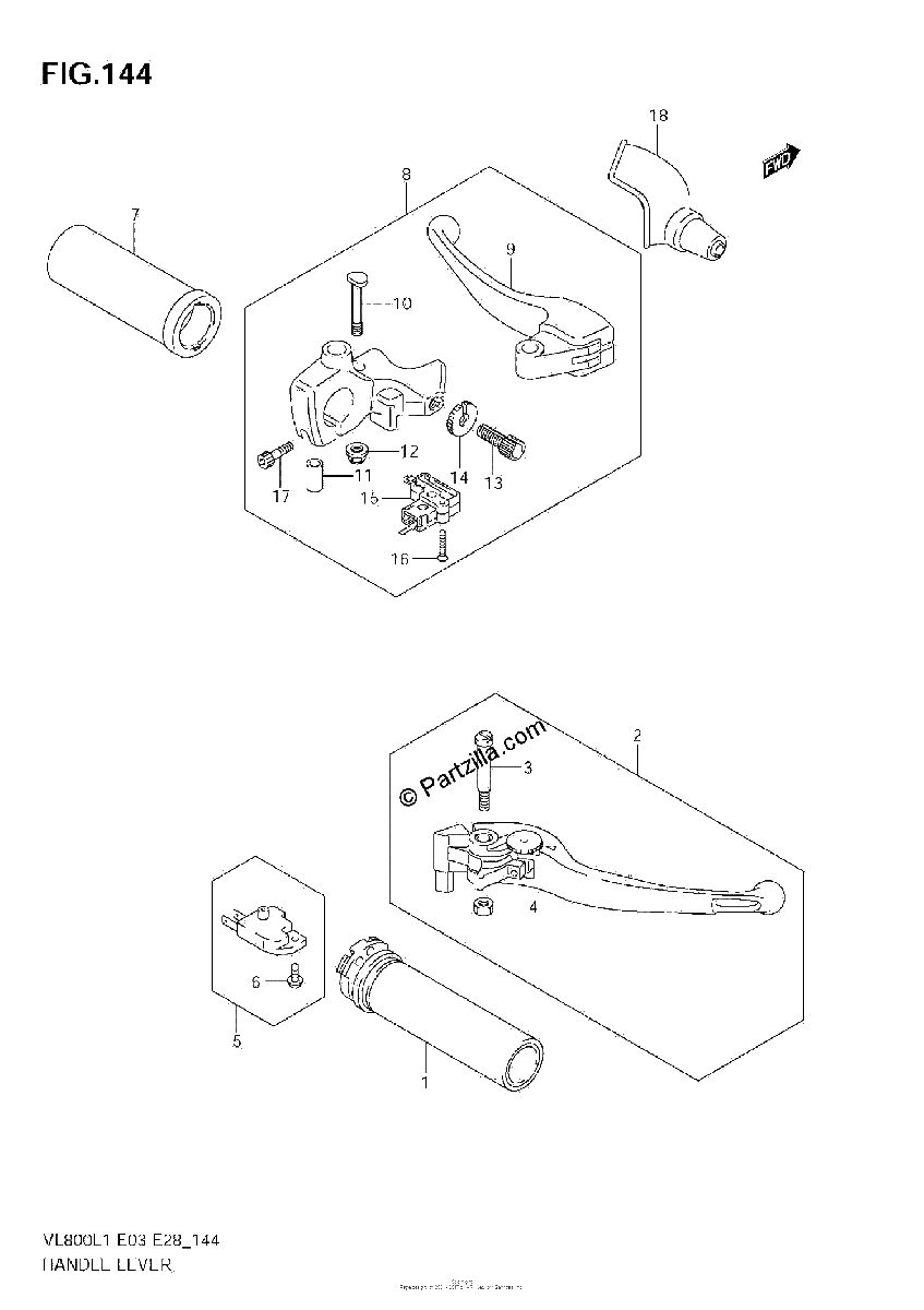 Diagrama de HANDLE LEVER