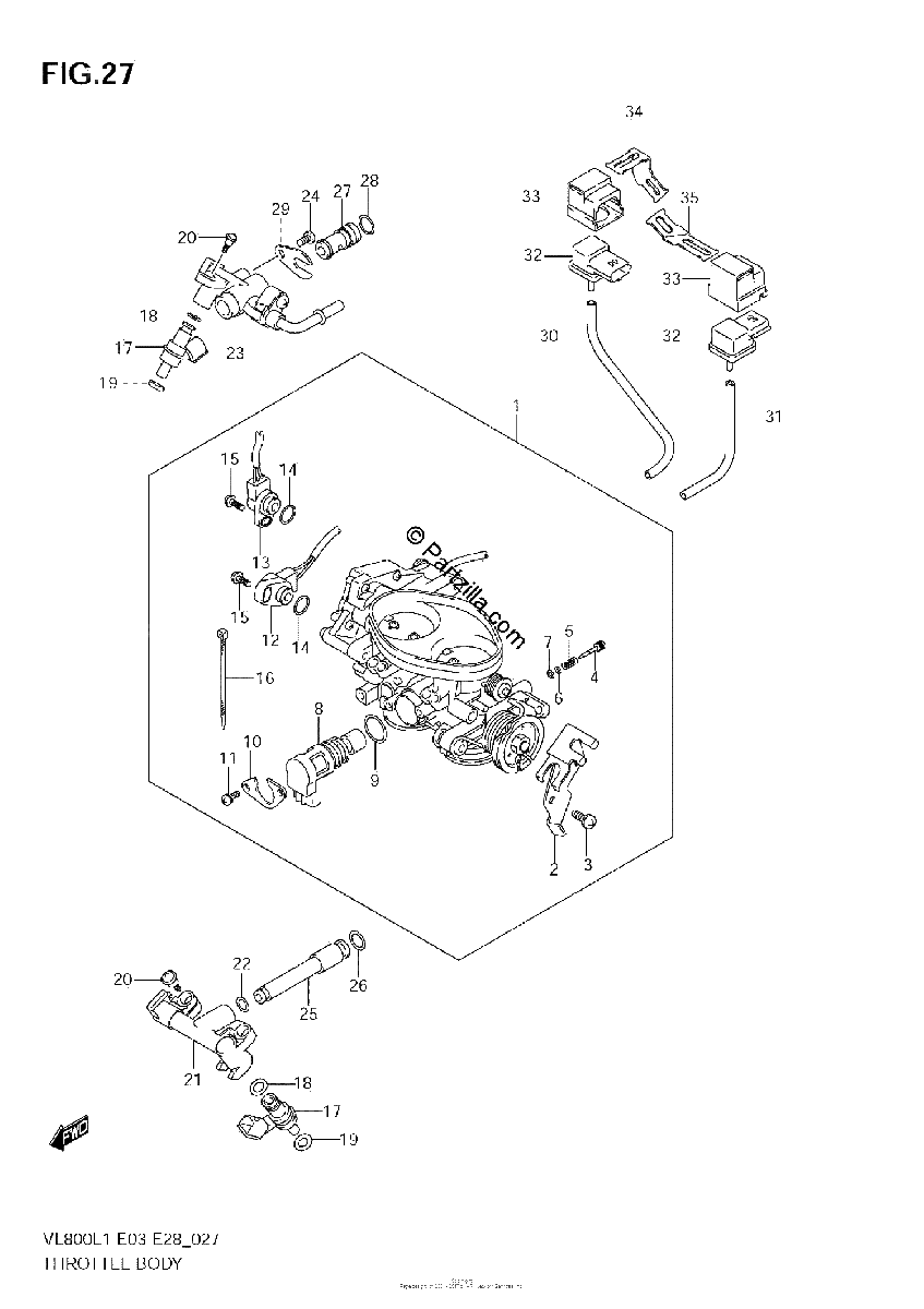 Diagrama de THROTTLE BODY VL800 E3