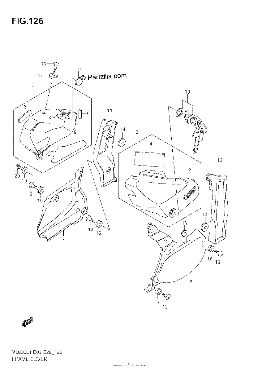 Diagrama de FRAME COVER VL800 E33