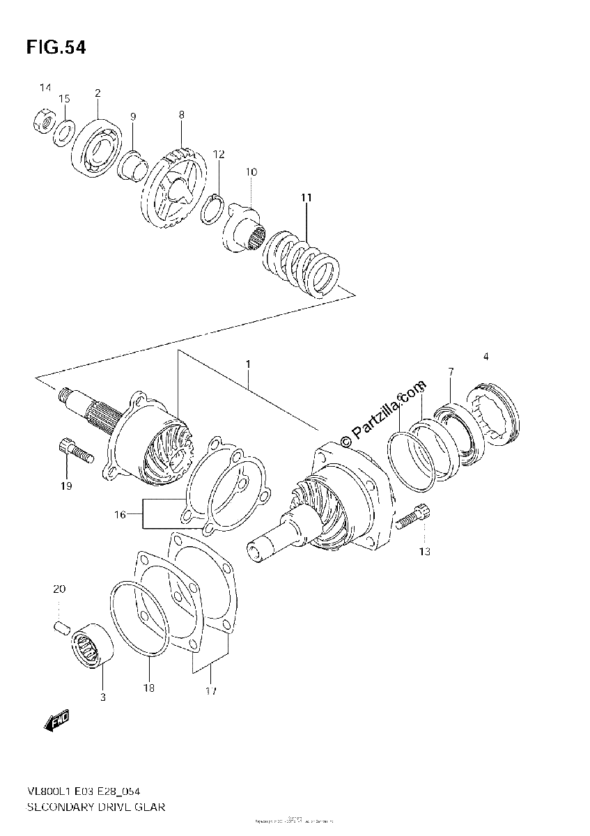 Diagrama de SECONDARY DRIVE GEAR