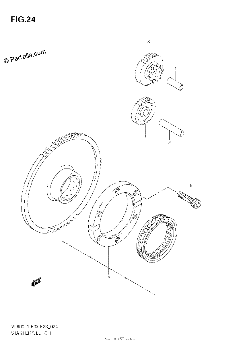 Diagrama de STARTER CLUTCH