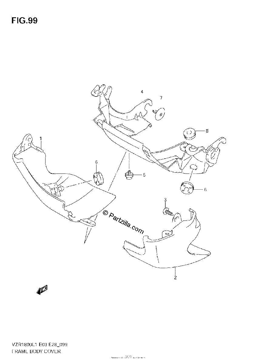 Diagrama de FRAME BODY COVER