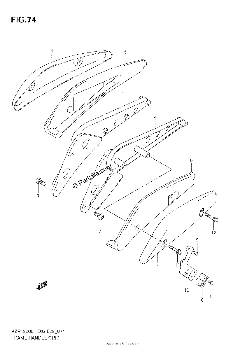 Diagrama de FRAME HANDLE GRIP
