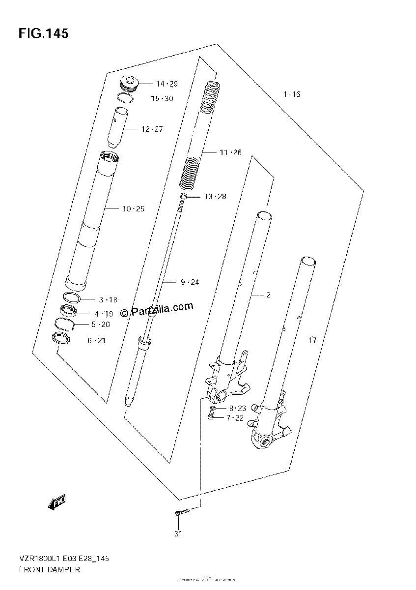 Diagrama de FRONT DAMPER