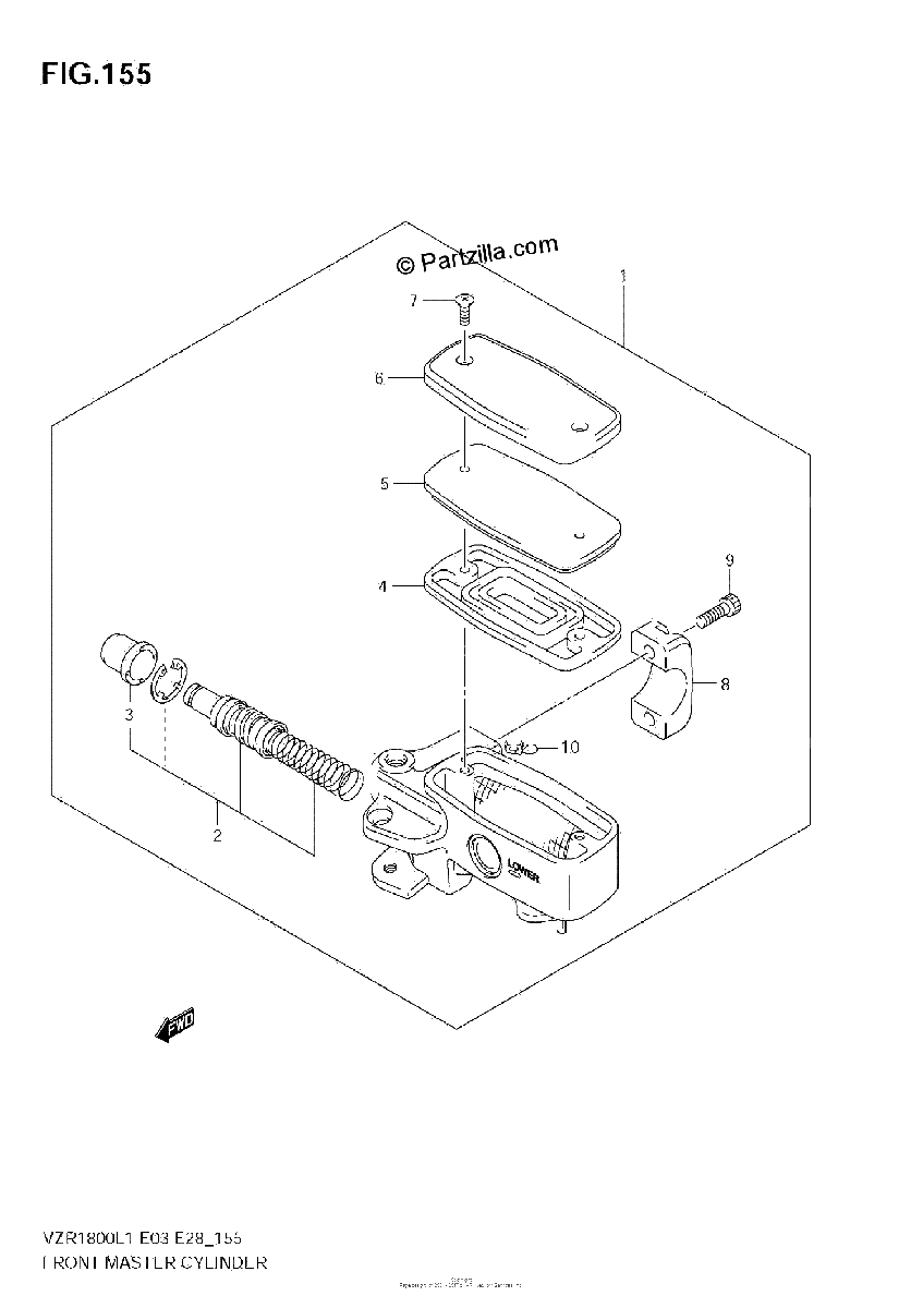 Diagrama de FRONT MASTER CYLINDER VZR1800 L1 E3