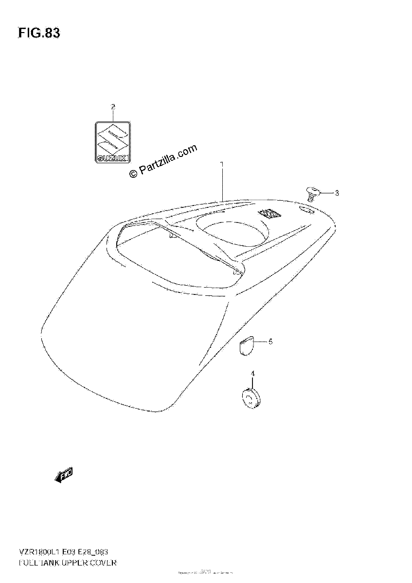 Diagrama de FUEL TANK UPPER COVER