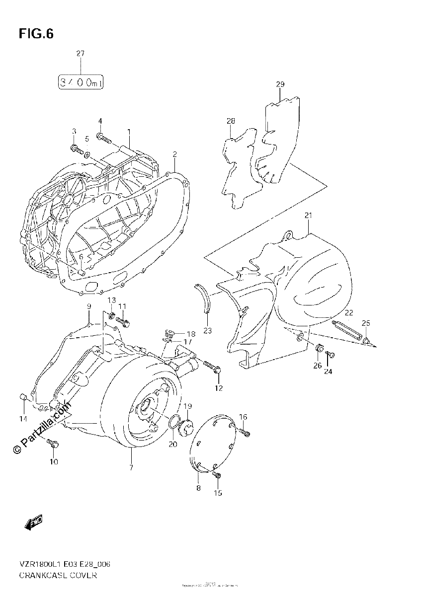Diagrama de CRANKCASE COVER