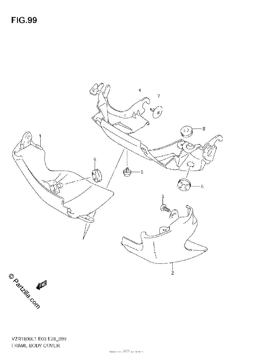 Diagrama de FRAME BODY COVER
