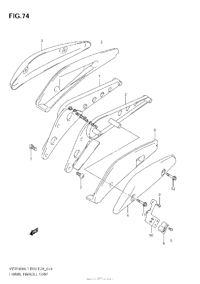 Diagrama de FRAME HANDLE GRIP