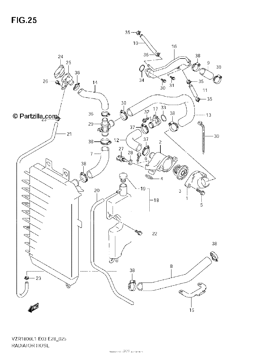 Diagrama de RADIATOR HOSE