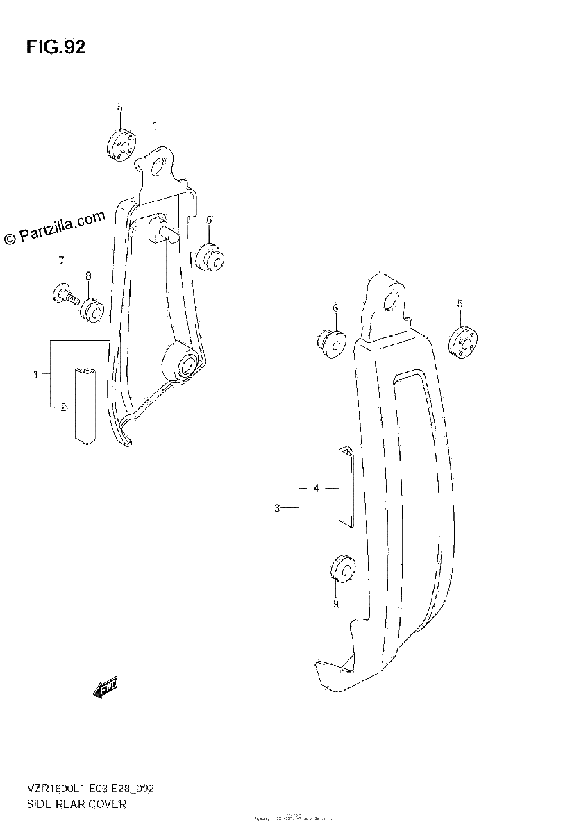 Diagrama de SIDE REAR COVER