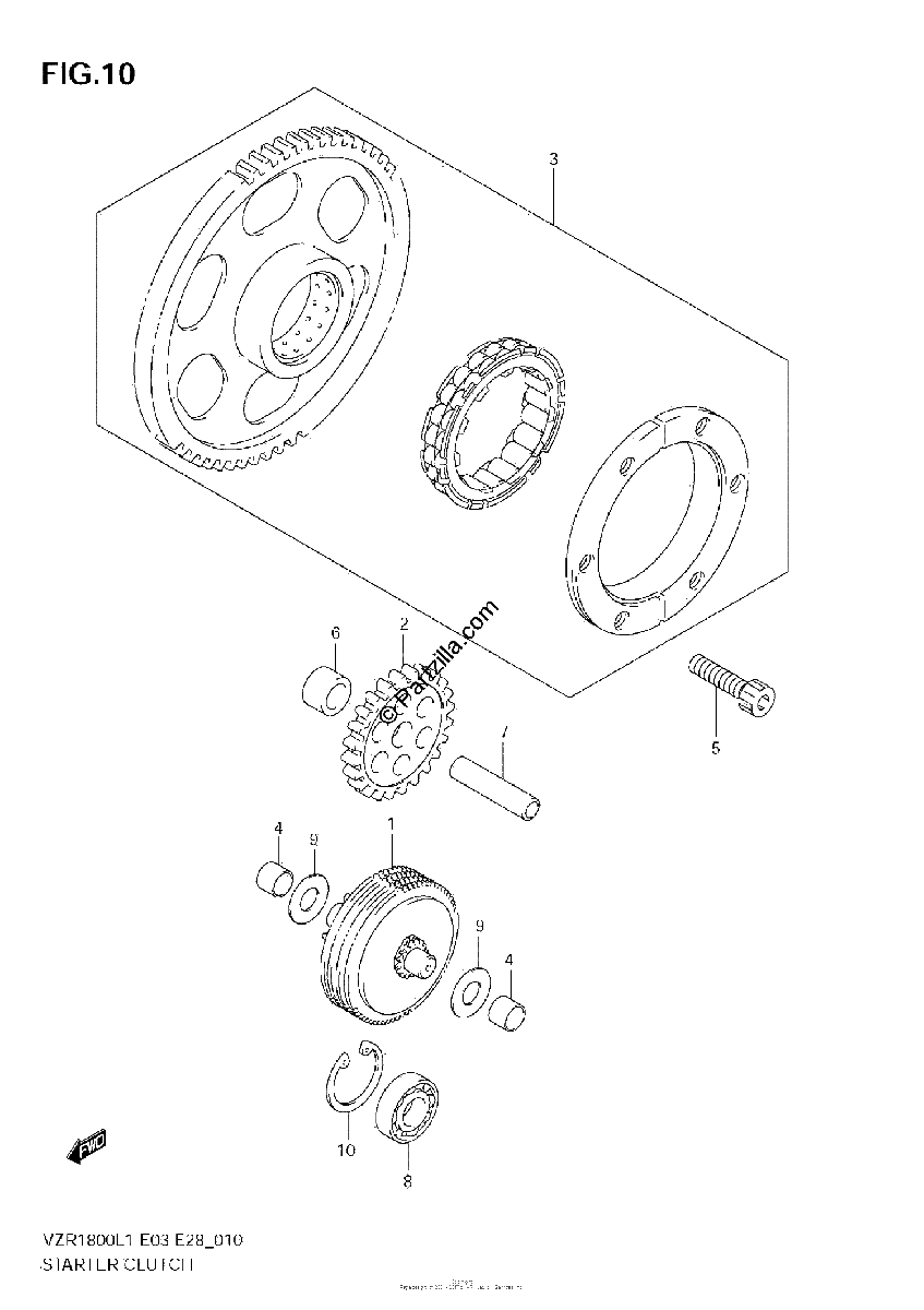Diagrama de STARTER CLUTCH