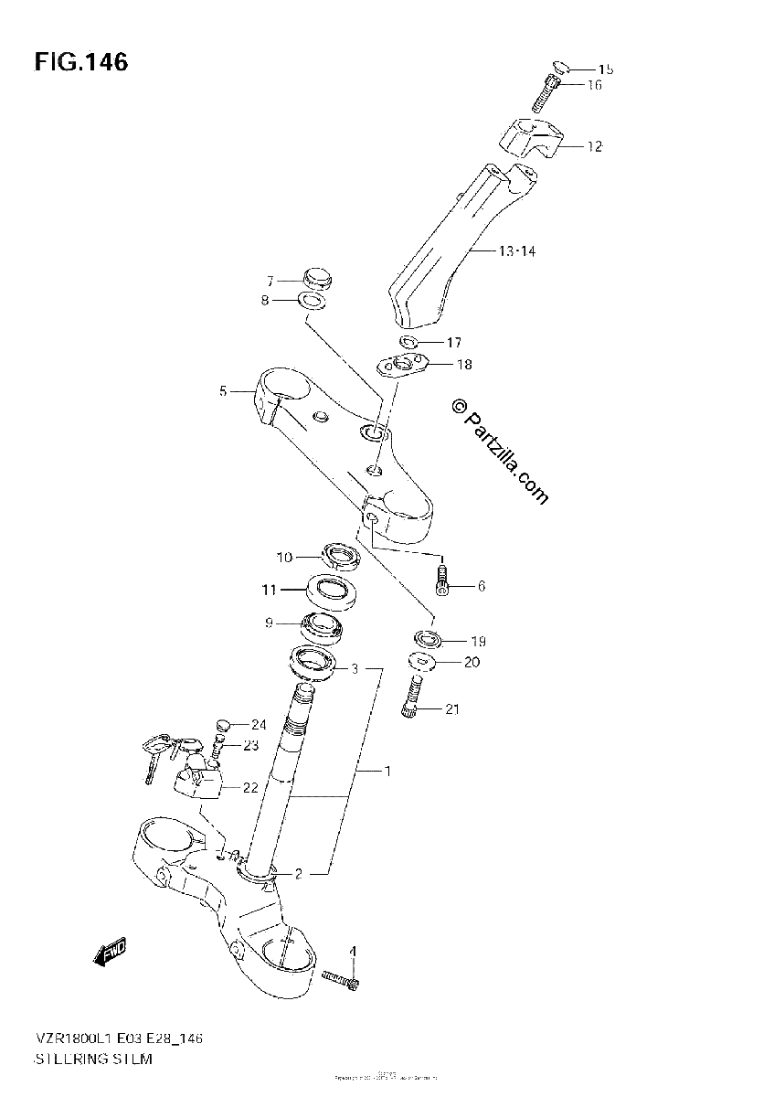 Diagrama de STEERING STEM