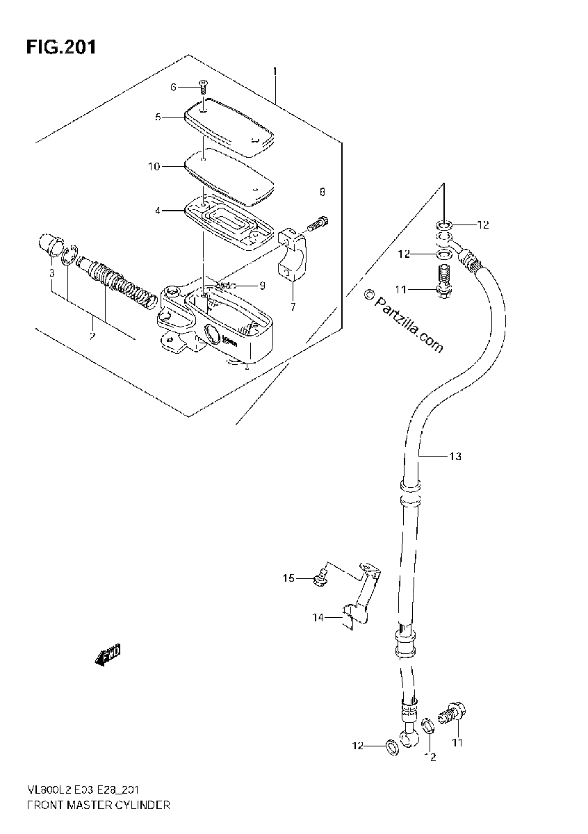 Diagrama de FRONT MASTER CYLINDER