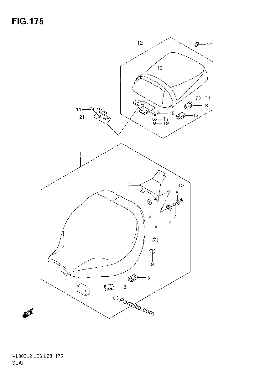 Diagrama de SEAT VL800C E03