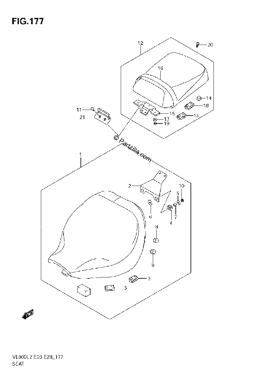 Diagrama de SEAT VL800C E33