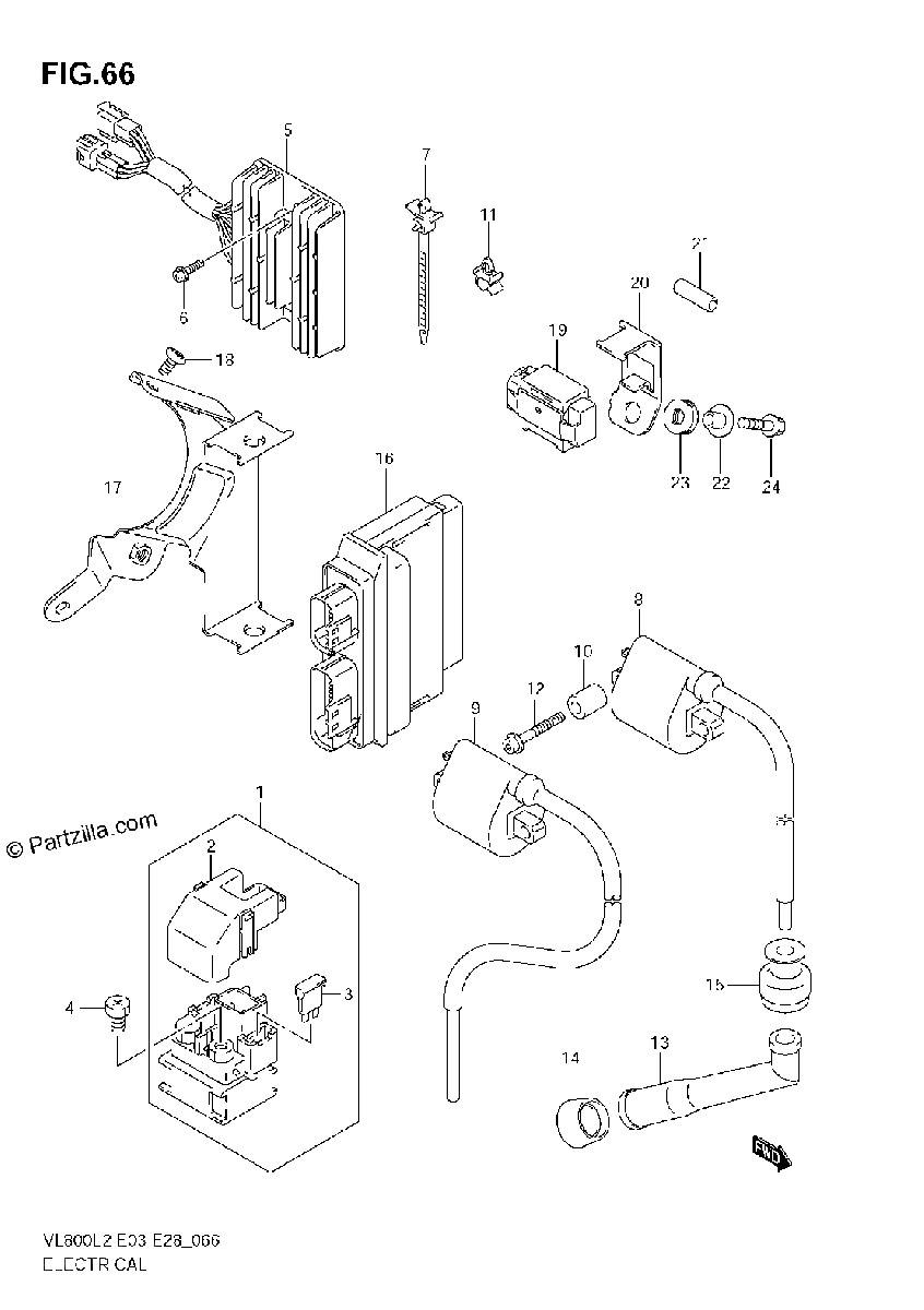 Diagrama de ELECTRICAL VL800T E03