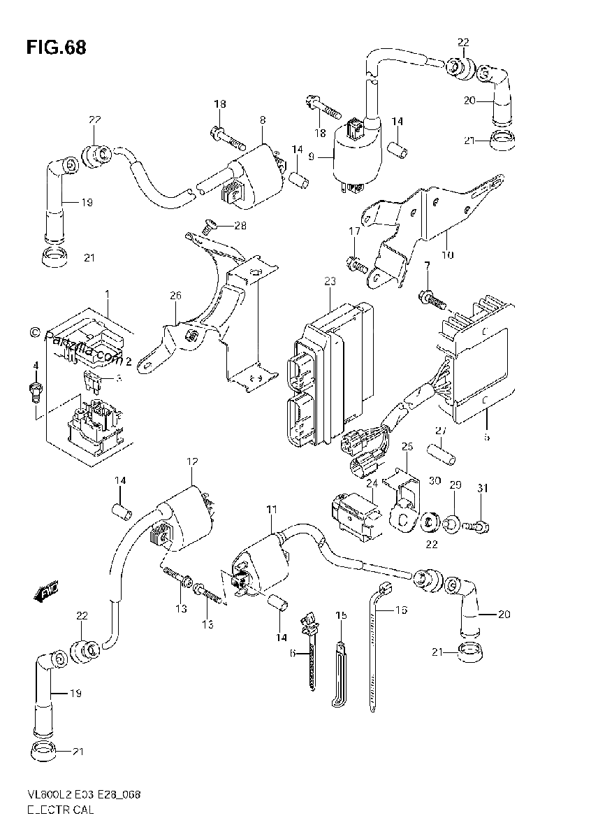 Diagrama de ELECTRICAL VL800T E33