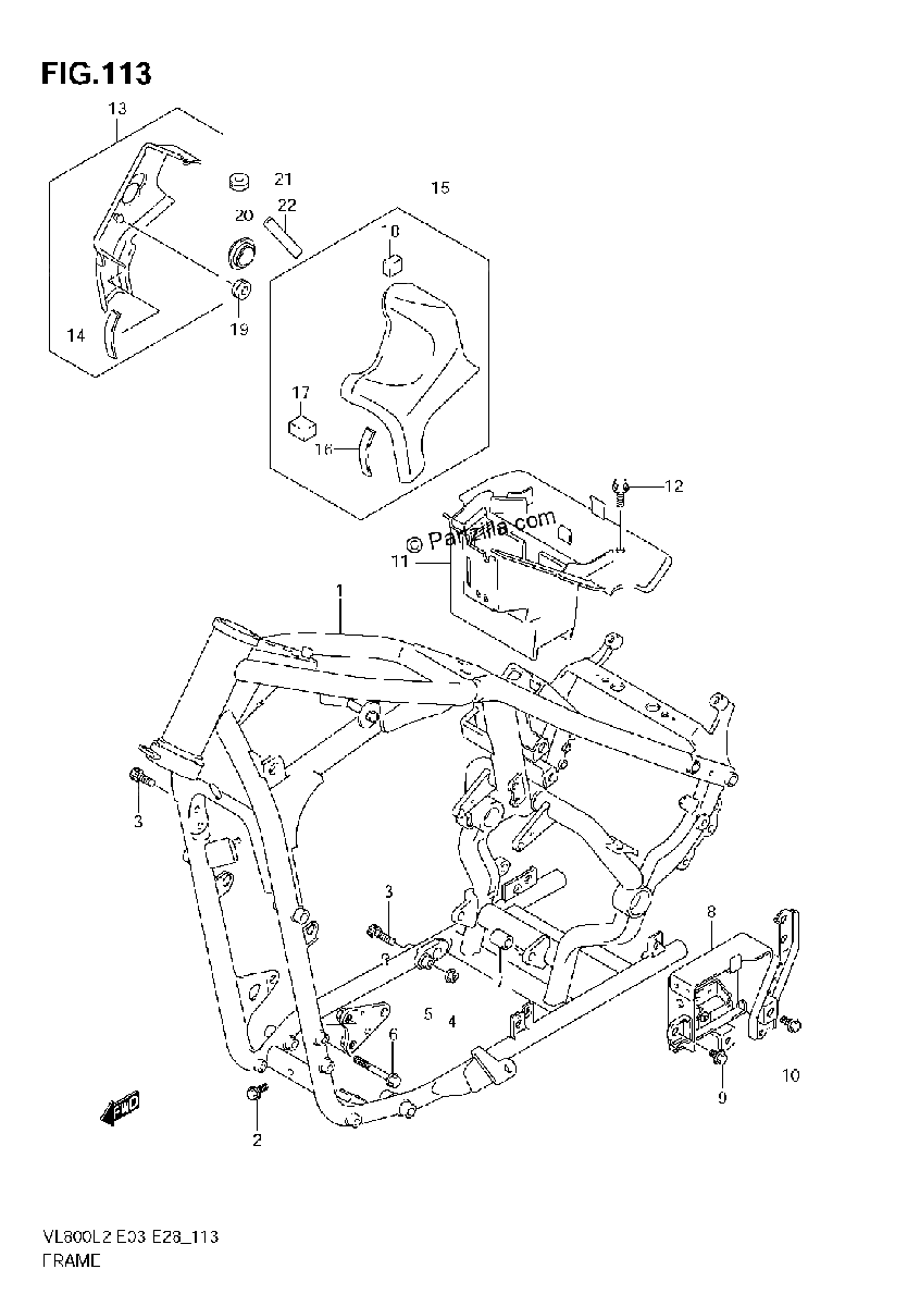Diagrama de FRAME VL800T E03