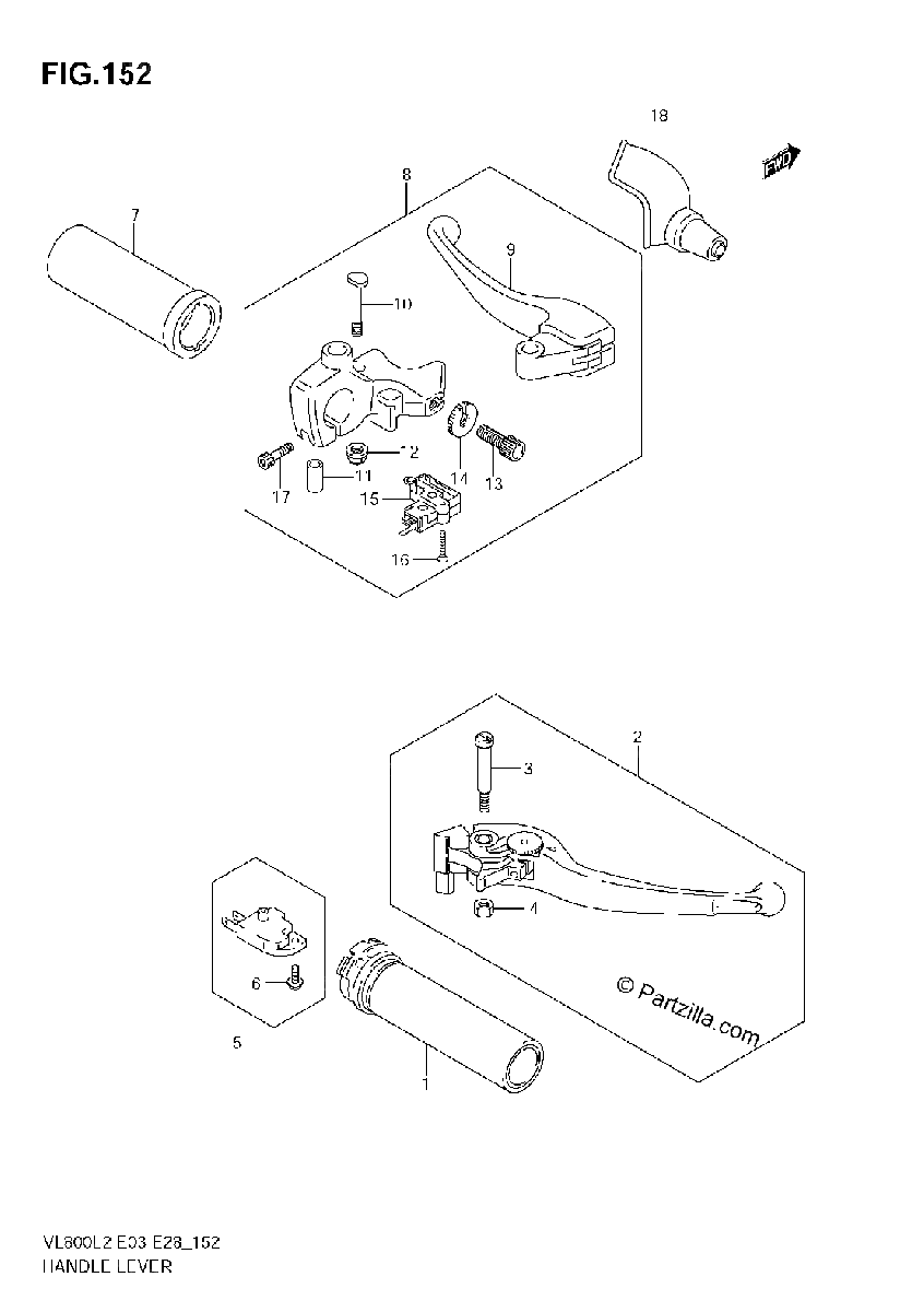 Diagrama de HANDLE LEVER