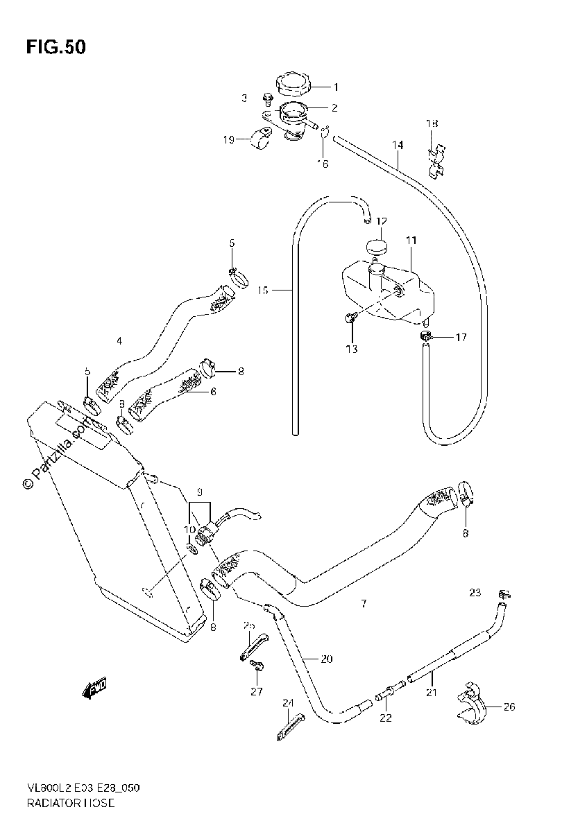 Diagrama de RADIATOR HOSE
