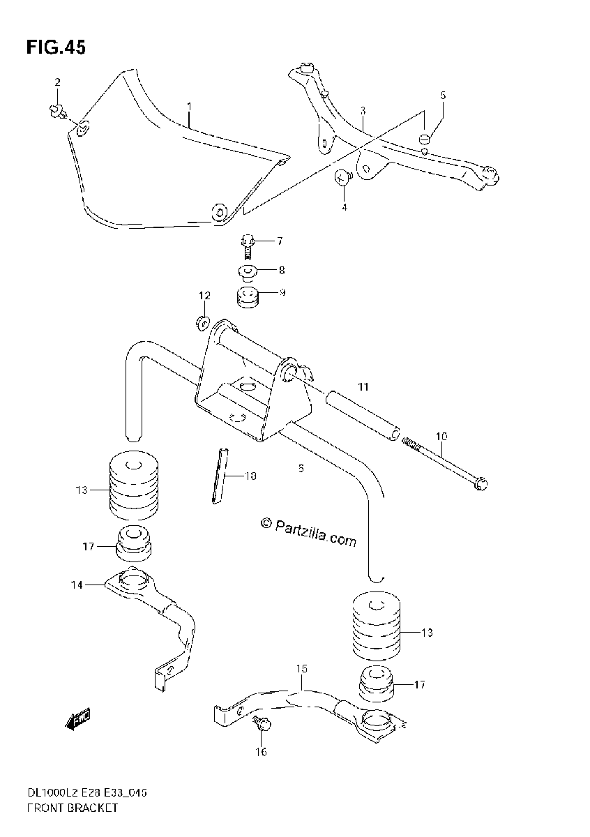 Diagrama de FRONT BRACKET