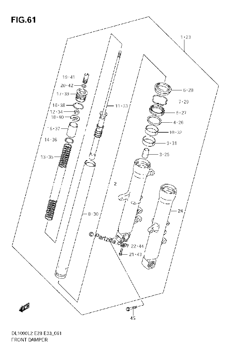 Diagrama de FRONT DAMPER