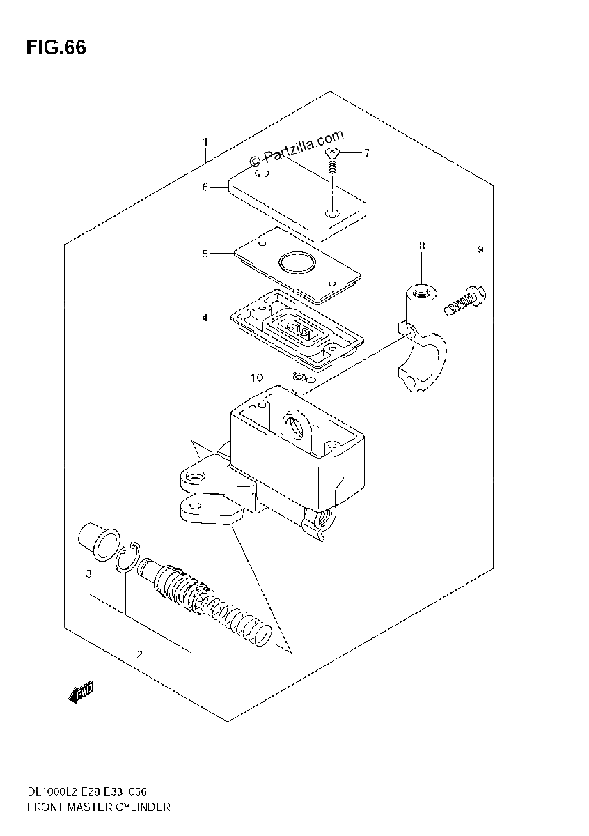 Diagrama de FRONT MASTER CYLINDER