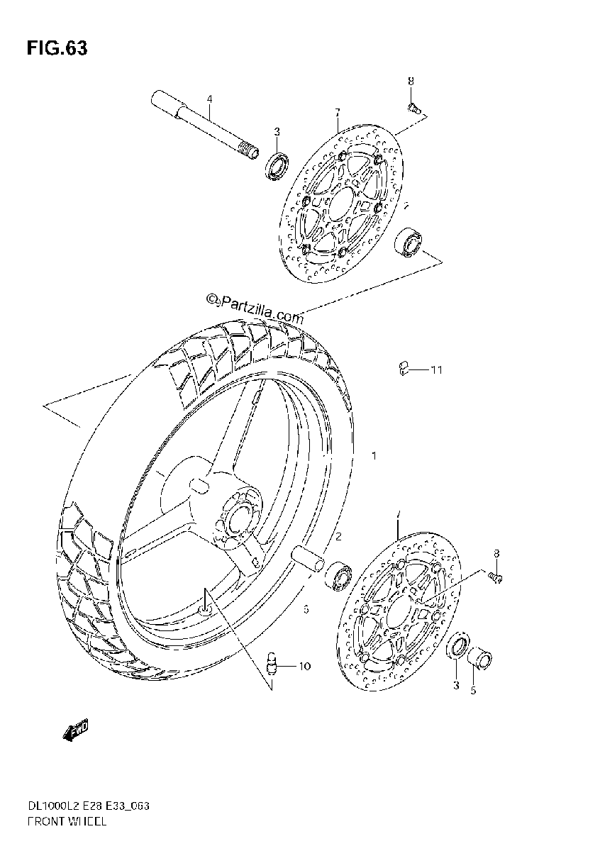 Diagrama de FRONT WHEEL