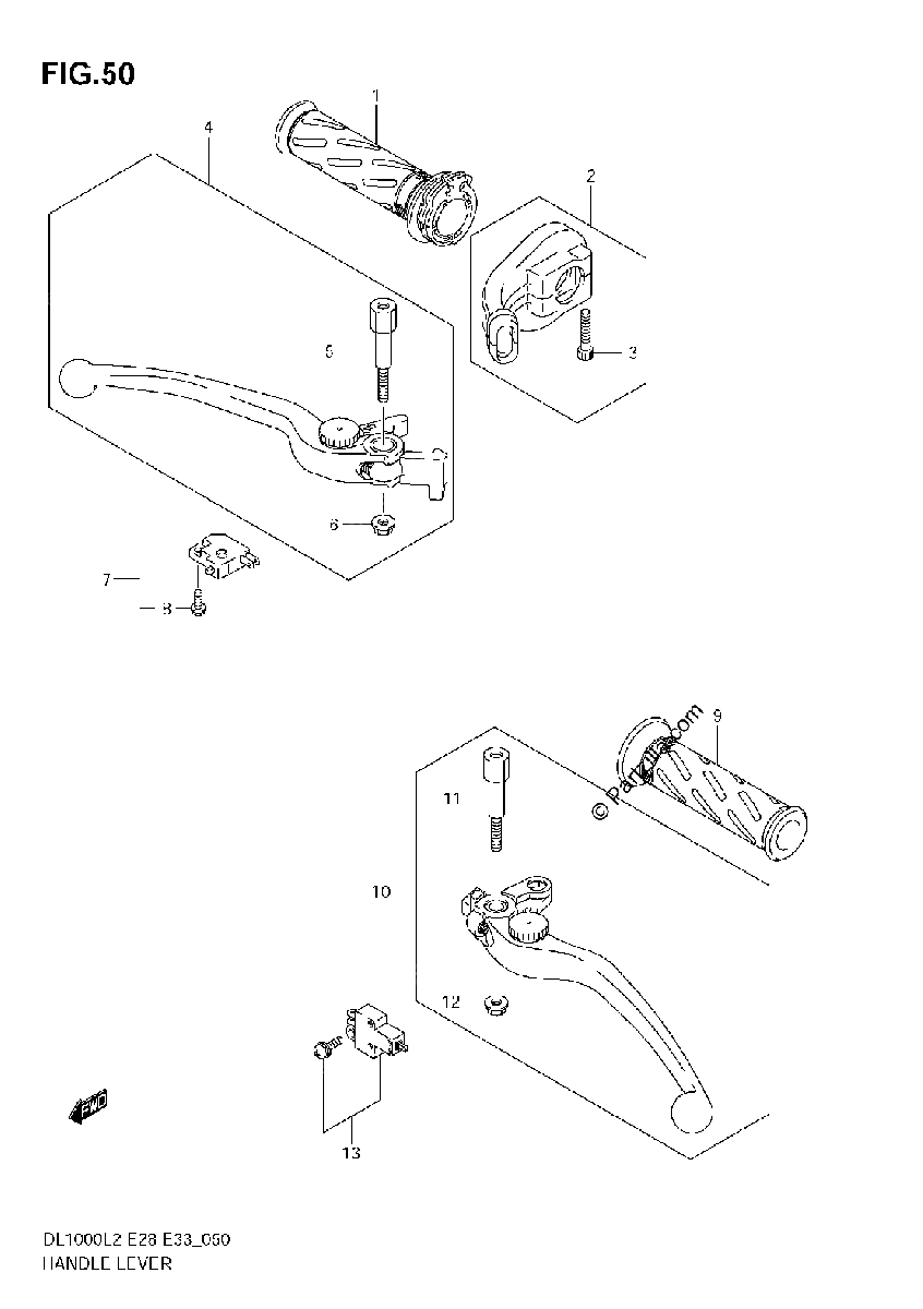 Diagrama de HANDLE LEVER