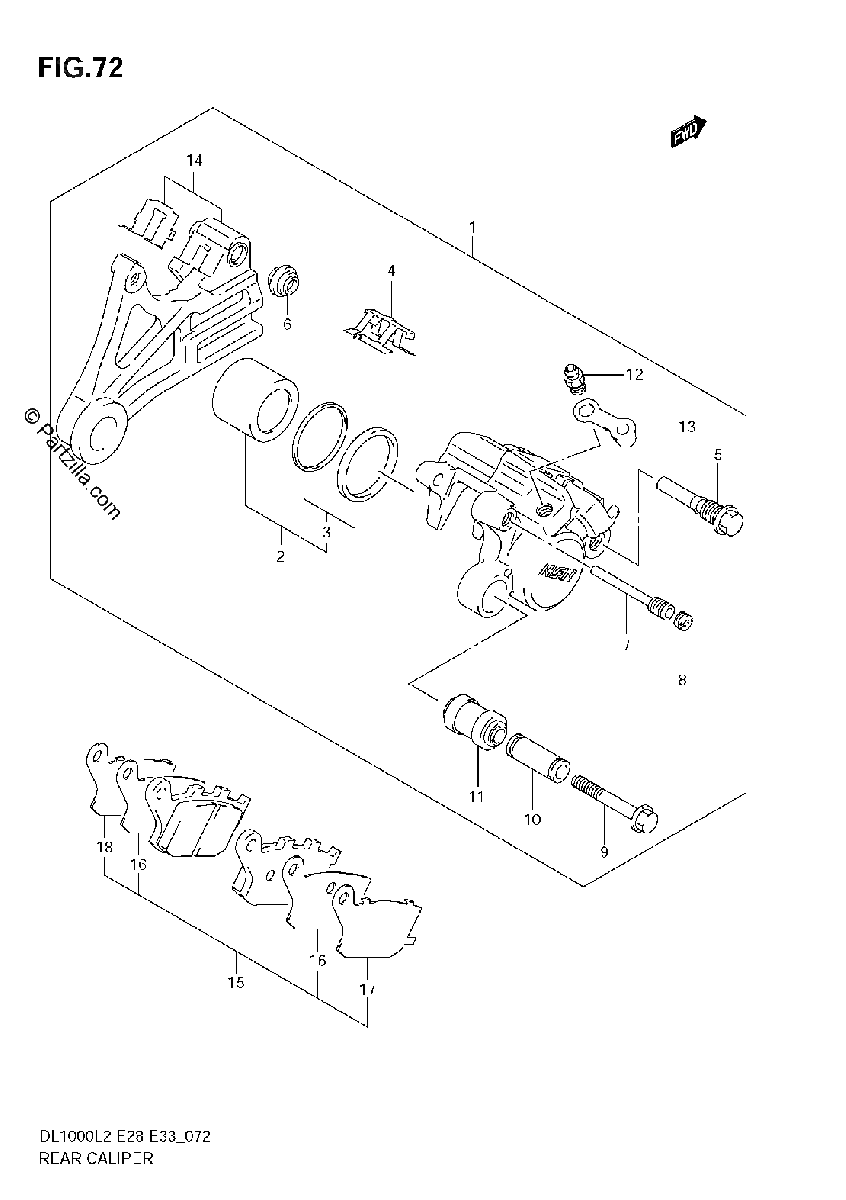 Diagrama de REAR CALIPER