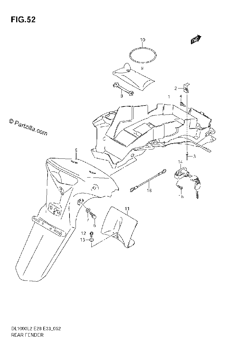 Diagrama de REAR FENDER