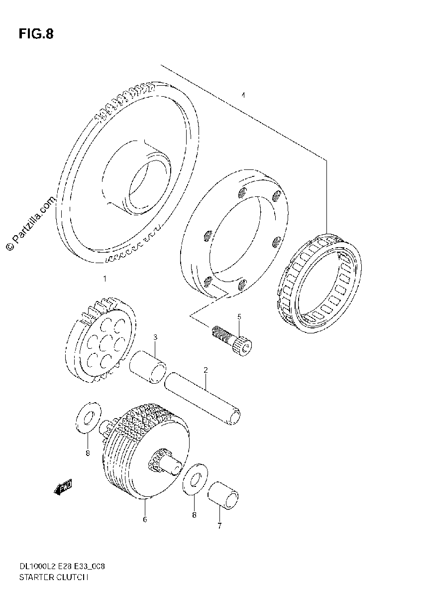 Diagrama de STARTER CLUTCH