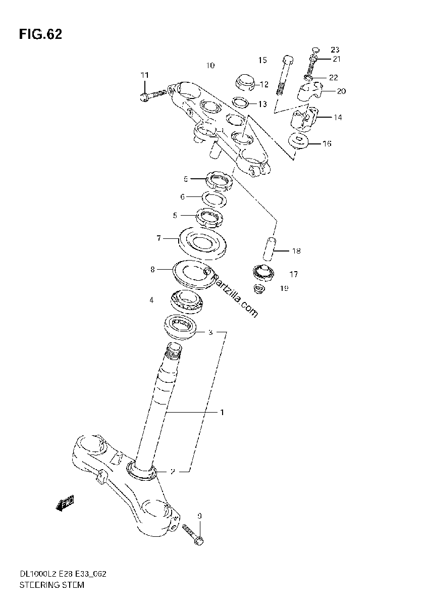 Diagrama de STEERING STEM