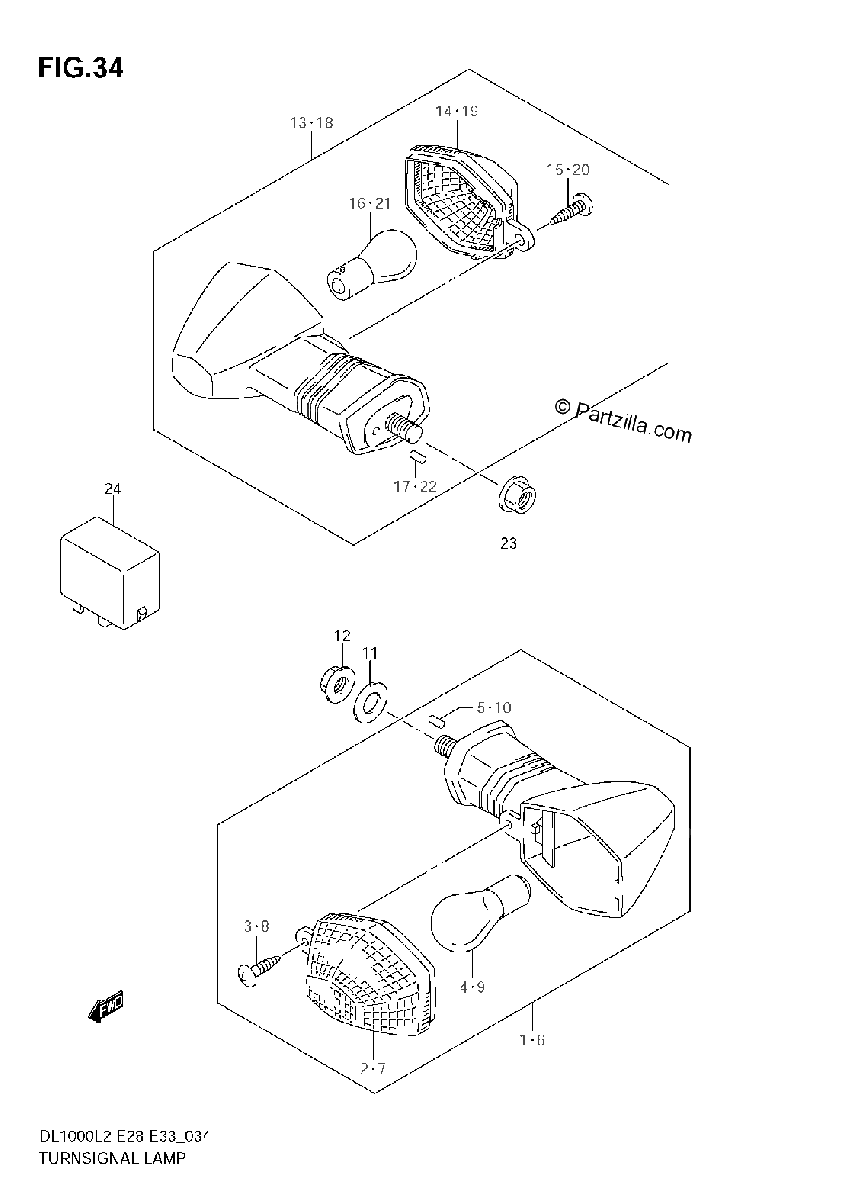 Diagrama de TURNSIGNAL LAMP