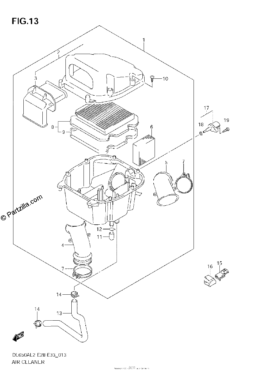 Diagrama de AIR CLEANER