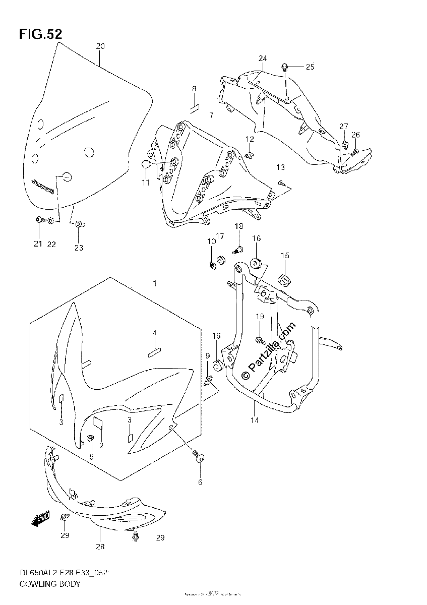 Diagrama de COWLING BODY