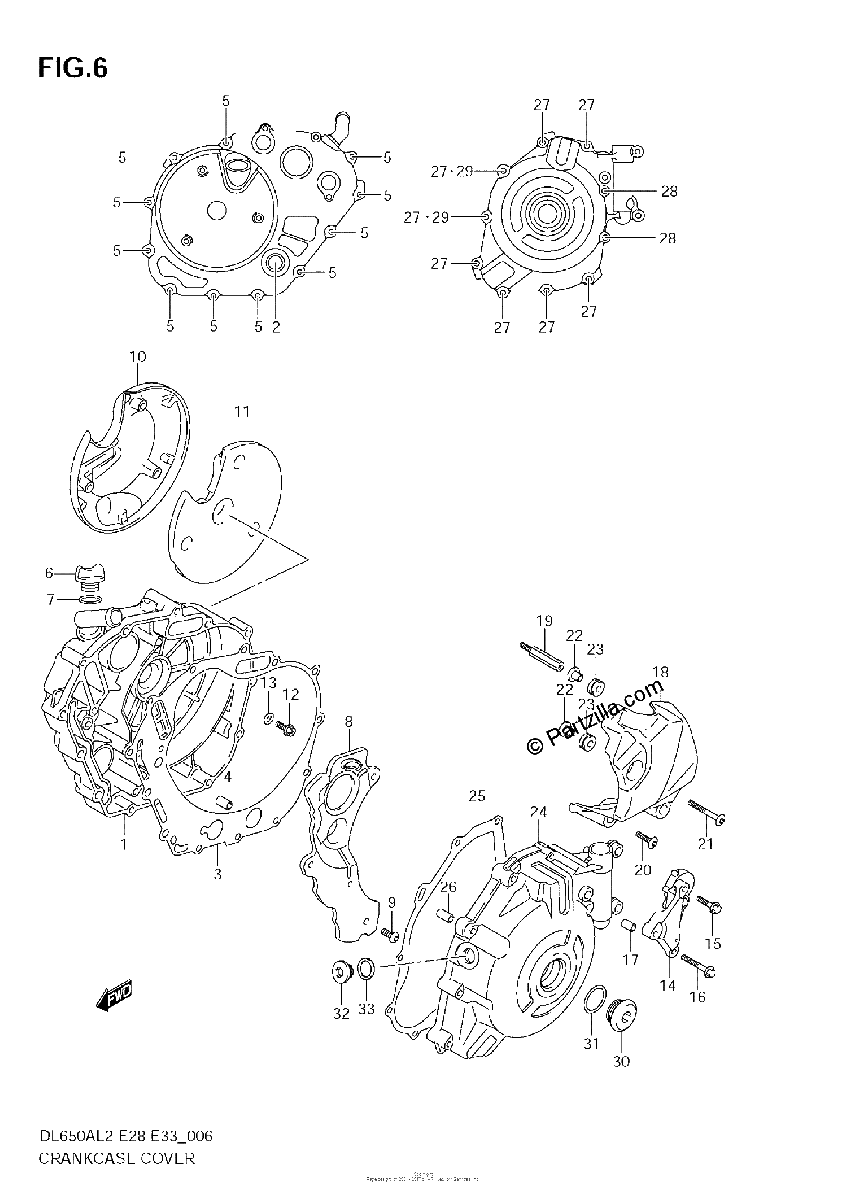 Diagrama de CRANKCASE COVER