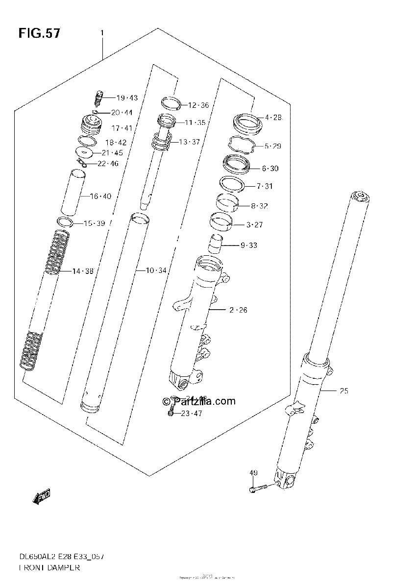 Diagrama de FRONT DAMPER