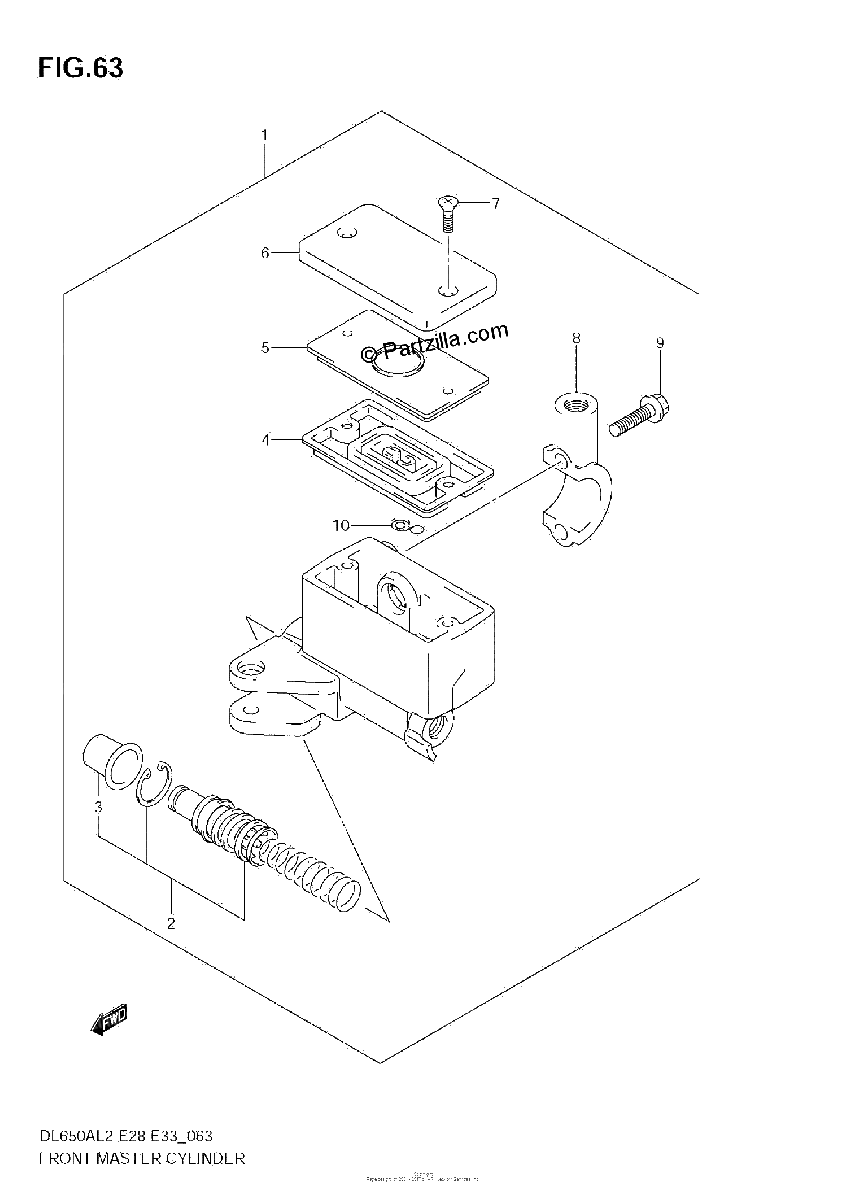 Diagrama de FRONT MASTER CYLINDER