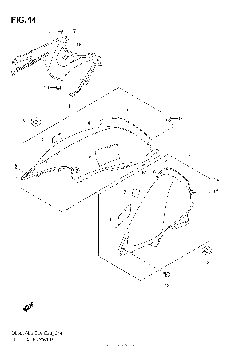 Diagrama de FUEL TANK COVER